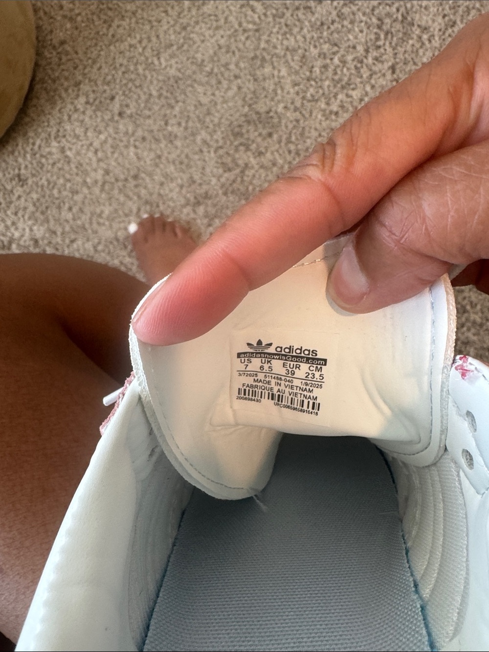 adidas Samba Women's Sneakers White and Red - Picture 2 of 11